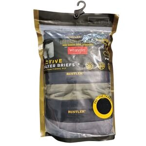 3-Pack RUSTLER from Wrangler Men's 2XL Active Boxer Briefs Underwear Trunks